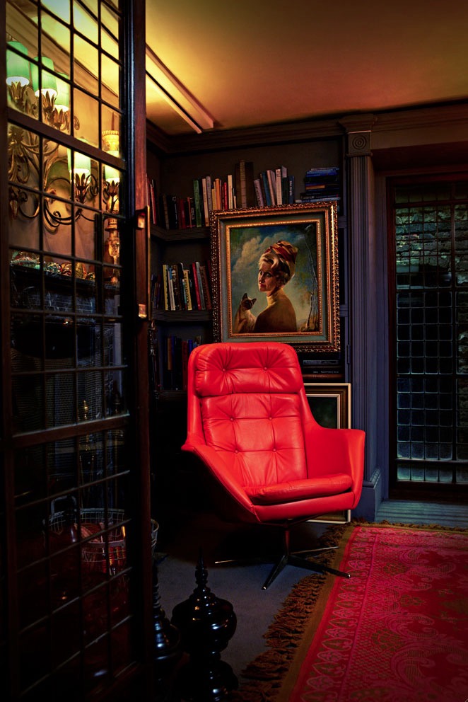 High voltage chair! Interiors in Abigail Ahern’s Decorating with Style book. See More #Valentines #Ruby #Red on the RSD Blog. www.rsdesigns.com.au/blog/