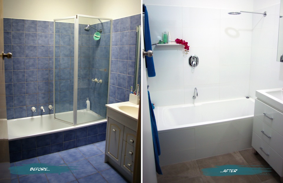 #Bathroom #Renovation Before and After - See more before and afters on the RSD Blog www.rsdesigns.com.au/blog/