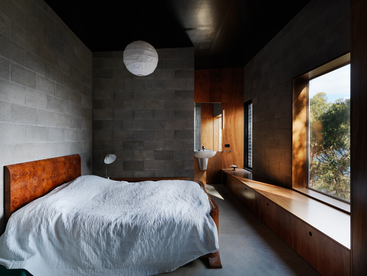 Bedroom Interior. House at Big Hill by Kerstin Thompson Architects. Australian Architecture.