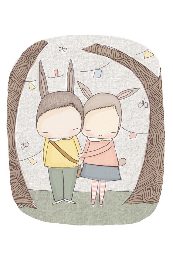 Easter Bunnies digital print by Honey Cup | More Easter treats on the RSD Blog.