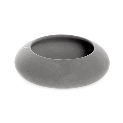 Iris Hantverk's Round Grey Concrete bowl for a smooth and sculptural element on your table. more #concrete on the blog.