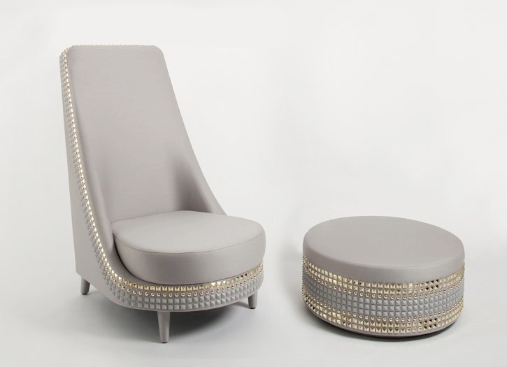 Another Lee Broom creation, this Salon Armchair and Footstool have the sparkle and glamour of the 20s, but transported into the now. #Great #Gatsby 1920s inspired design on the RSD Blog.