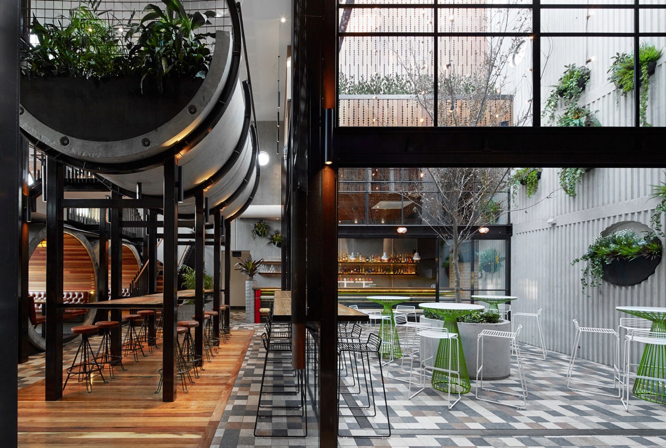 Prahran Hotel interiors by Techné Architects. More #concrete on the blog.