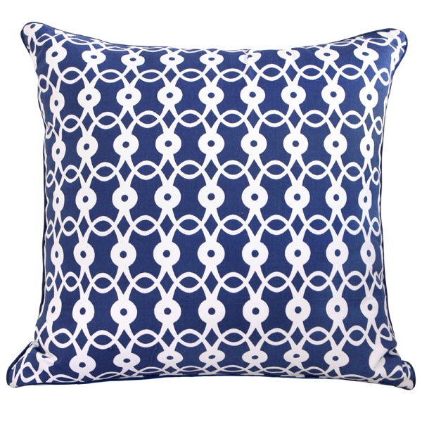 Sorrento #Navy Cushion from The Brown Trading Co.. More #blue goodness on the RSD Blog.