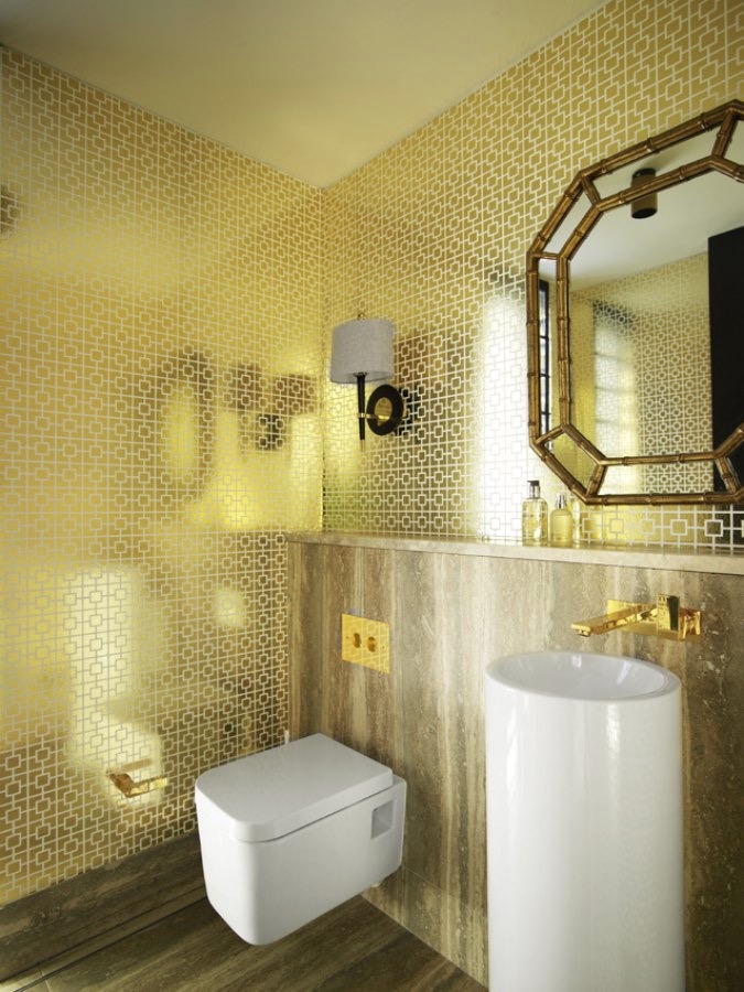 Gilded luxury in the bathroom of the Tierney Watson House. Interiors by Greg Natale. More #Interior #design and Greg Natale on the RSD Blog. 