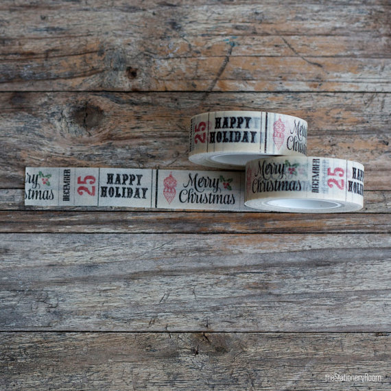 Merry Christmas #washi #tape from The #Stationery Room. More #christmas on the blog.